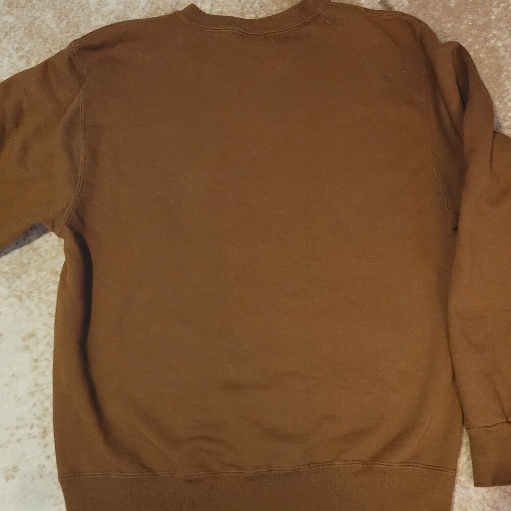 Vintage 90s Embroidered Champion Spelled Sweatshirt Brown Made in USA XX-Large